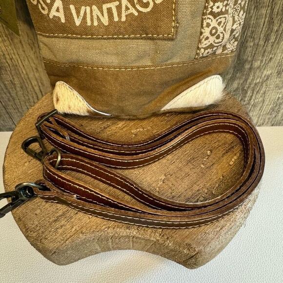 Canvas Leather Seed Purse Crossbody Seed Bag FAST SHIP NeW - Picture 4 of 7